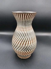 Art Pottery Vase Pattern #215/25 Handarbeit Germany 10" Multicolor
