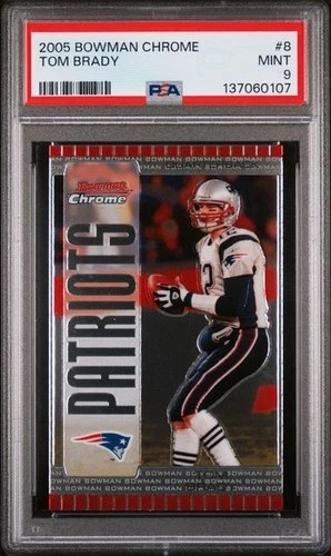 TOM BRADY 2005 BOWMAN CHROME PSA 9 MINT #8 PATRIOTS