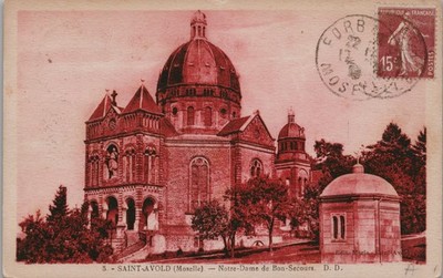 Antique Postcard Basilica Notre-Dame DE Bon-Secours Saint-Avold Moselle 1928