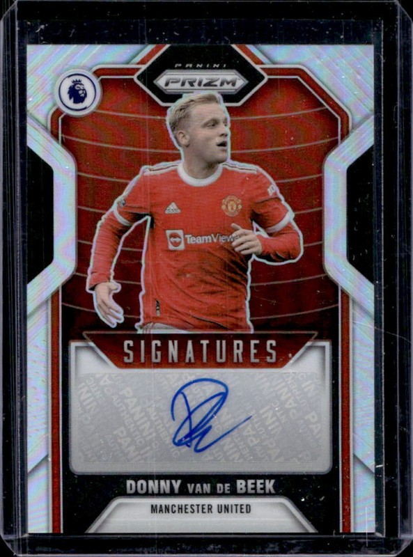 2021 Prizm Premier League Donny van de Beek Signatures Prizm Silver Auto #/99