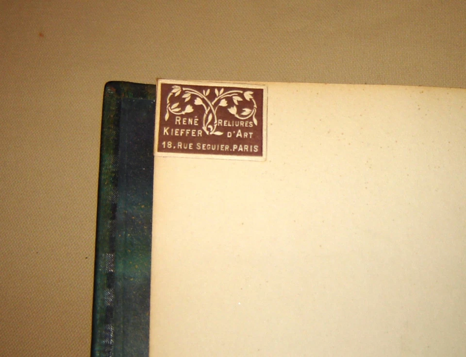 Paul Verlaine : Epigramme 1926 - Reliure d'art Rene Kieffer - Edition numéroté - Photo 4/4