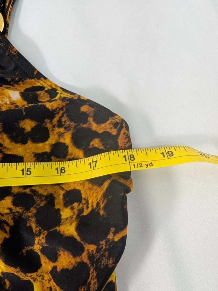 Traje de baño Jaclyn Smith para mujer talla 14 1 pieza leopardo copas integradas Foto 4 de 4