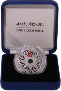 Lettland 5 Euro Silber Gedenkmünze 2014 AINAZI Seefahrtschule PP / Proof