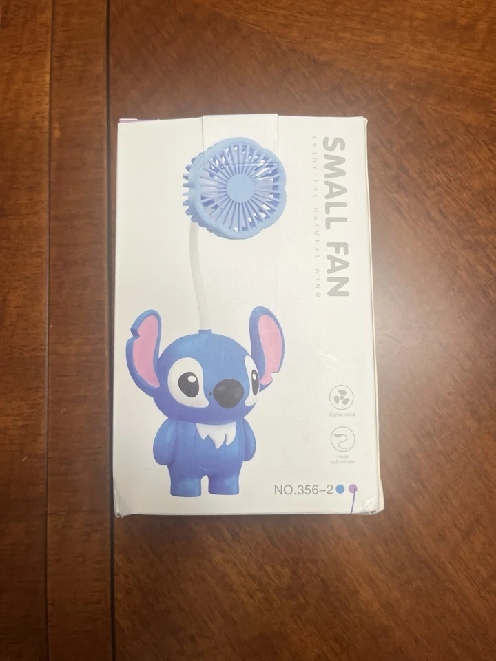Anime Stitch Small Portable Cool Mini Hand Held Fan for Kids-Summer-BLUE - Image 2 of 3
