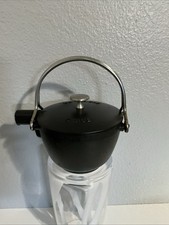 Staub France  1 quart Cast Iron Round Kettle Matte Black