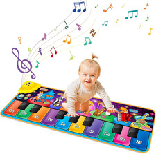 Kids Musical Piano Mats with 25 Music Sounds,Musical Toys Baby Floor Piano Keybo