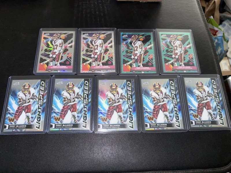 Topps Chrome Cosmic Football 9 Card Lot Washington Commanders Terry McLaurin
