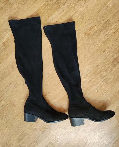 Women Steve Madden Thigh-High Black Suede 38