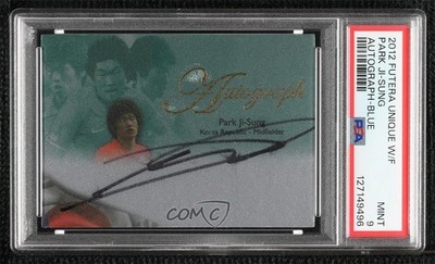 2012 Futera World Football Unique Mint 15/60 Ji-Sung Park PSA 9 MINT Auto 0cp0