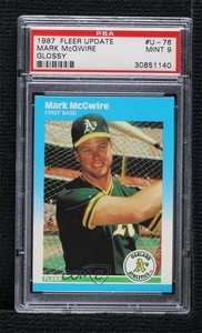 1987 Fleer Update Collector's Edition Glossy Mark McGwire #U-76 PSA 9 MINT