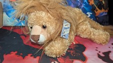 Vintage Aurora World Tan Flopsie Lion Plush Stuffed Animal 15" NWT