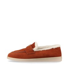 Prada Triangle logo 24SS Suede Loafer 6 Unisex Brown 2DG124 Boa Box There is a s