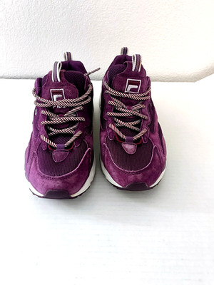 FILA Ray Tracer Maroon Shoes Suede Mesh Women's Sneakers Size 8:US Rope Laces 