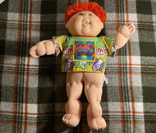 Cabbage Patch Kids Doll Brown Eyes Red Hair Hasbro 1990 First Edition