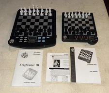 Excalibur King Master III & Crusader 2 in 1 Electronic Chess & Checker Set READ