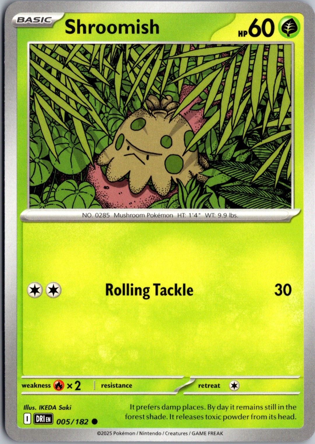 Shroomish Common SV10: Destined Rivals 005/182 NM