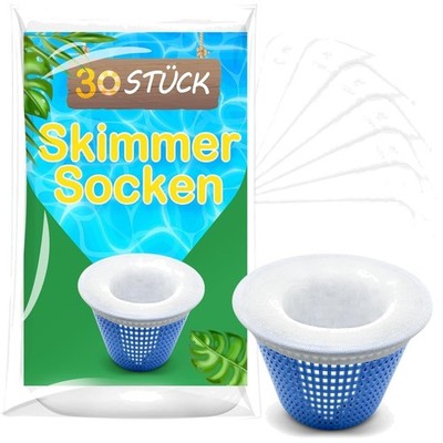 Pool Skimmer Socken, 30 Stück, Schwimmbad Fliter Netz, Teich Reinigung, Blätter