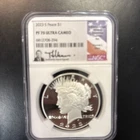 2023 S Peace SILVER Dollar NGC PF 70 Ultra Cameo SIGNED  Thomas j. Uram Proof $1