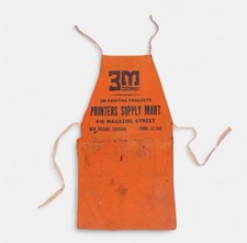 Vintage Orange 3M Company Supply Apron, NOLA, 1950’s Era, Pockets And Pen Holder