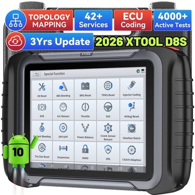 XTOOL D8S Full System Diagnostic Tool Bidirectional OBD2 Scanner Key Programmer