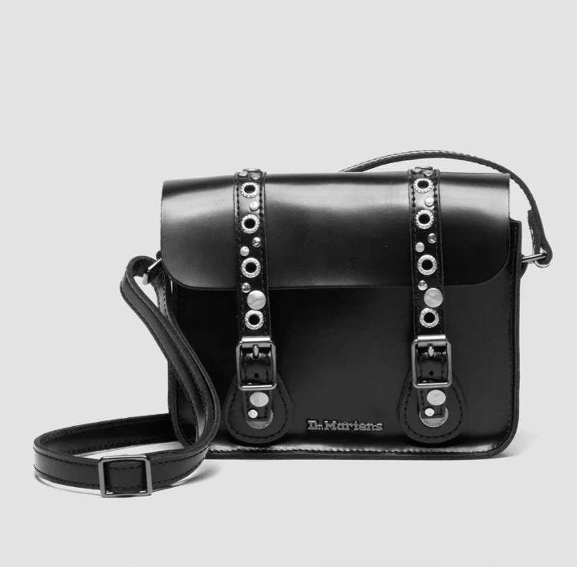 Borsa Dr.Martens 7 pollici NERA borsa hardware tracolla 42488001 Giappone nuova