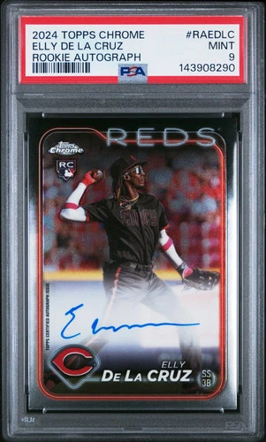 2024 Topps Chrome Rookie Autographs Elly De La Cruz #RAEDLC PSA 9 POP 49