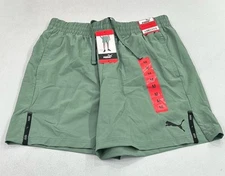 Puma Men's Active Woven Shorts, Green, Size M