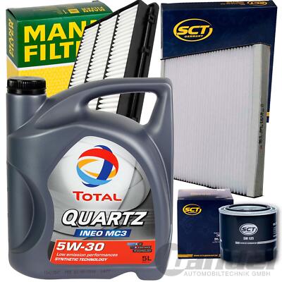 FILTERSET+TOTAL 5W30 ÖL passend für HYUNDAI TUCSON TL KIA SPORTAGE QL 1.6 GDI