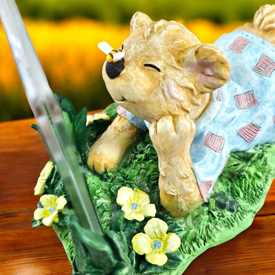 复古 Burnes 婴儿照片相框 树脂 懒人 蜂蜜 熊 花园 — 第 2/4 张图片