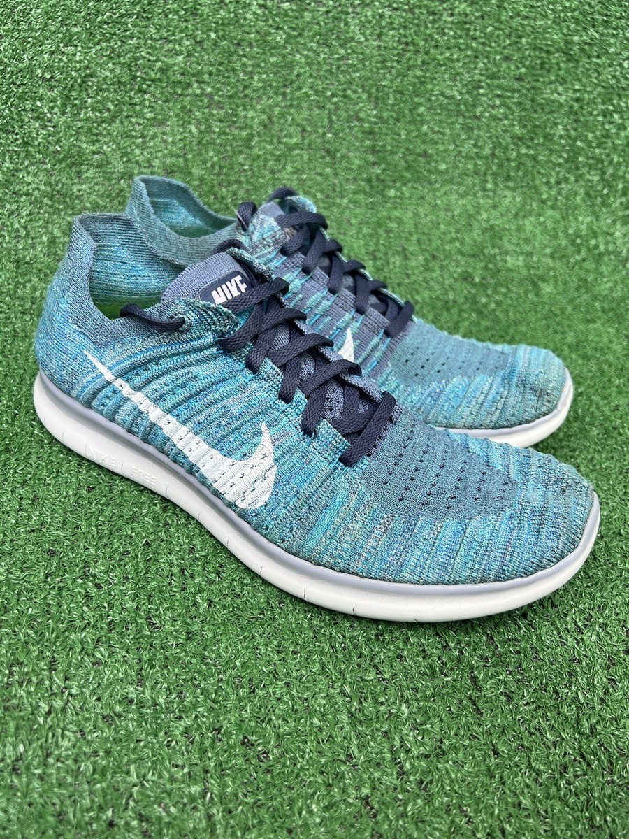 Nike Free RN Flyknit Women's shoes Size Blue Running Sneakers