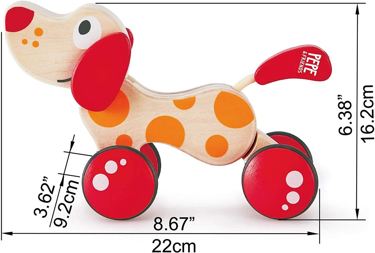 Hape Walk A Long Puppy Wooden Push Pull