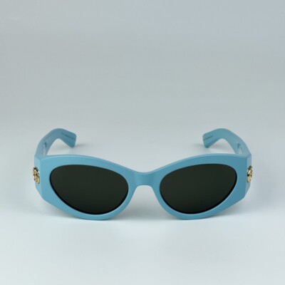 Gucci Women AUTHENTIC Sunglasses Light Blue Grey Cat Eye GG1401S