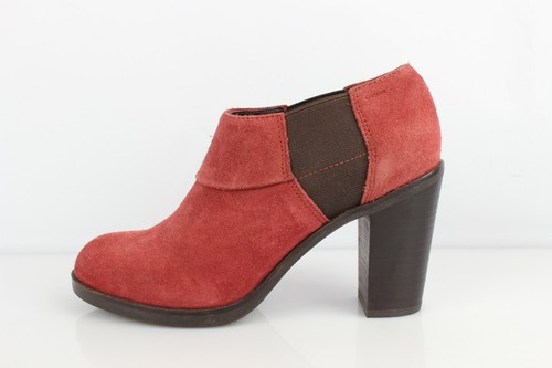 Geox Botas Botines Tacones Fuente Ante Burdeos Óxido T 37 Excelente Estado - Imagen 5 de 10