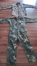 Master Sportsmans Camouflage Cotton Coveralls Cabella Camo Long Shirt Size Med