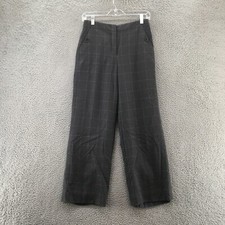Talbots Collection Trouser Pants Womens 4 Gray Plaid Italian Fabric Flat Front