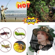 Beekeeping Veil Hat Outdoor Anti Mosquito Bug Bee Insect Head Mesh Face Net Cap