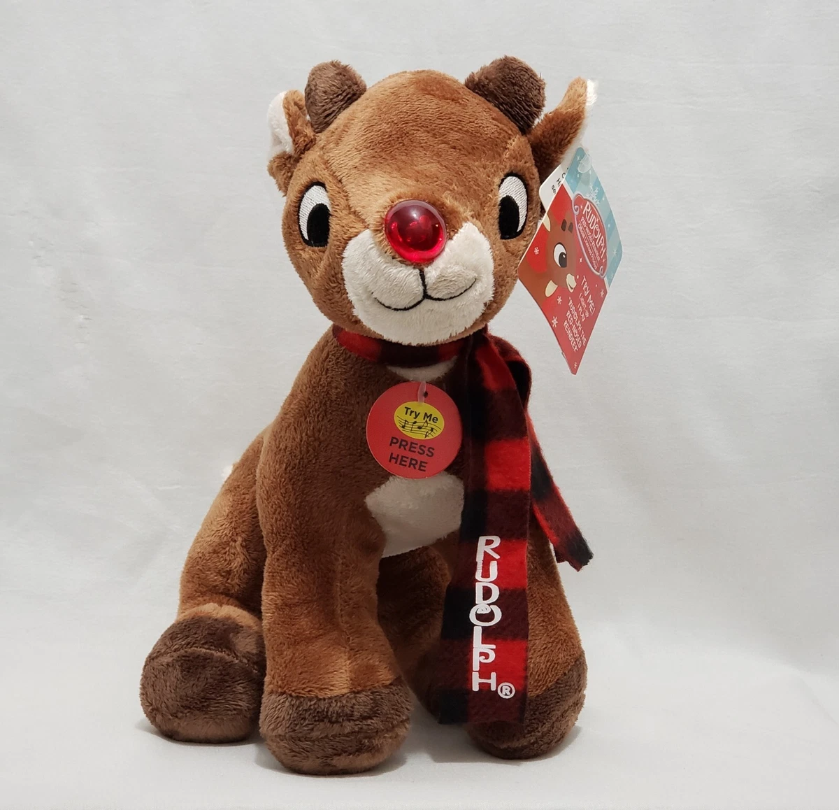 Musical rudolph stuffed animal sales