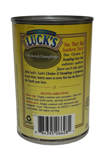 4 CANS Luck's Chicken and Dumplings 15 oz Can Pastry Biscuit Heat & Eat 2027 - Picture 3 of 4