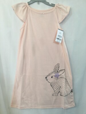 New Carter's Bunny Nightgown Nightshirt Girls Pink 4/5,6/7,8-10,12-14