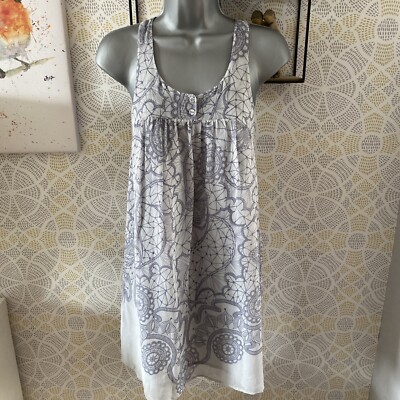 Urban Outfitters Top / Tunic Dress Size 8 Grey XS Susan By Emma Cook 100% Silk