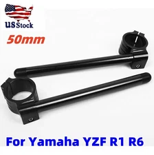 For Yamaha YZF R1 1998-2018 R6 2005-2018 50mm Fork Handle Bar Handlebar Clip-on