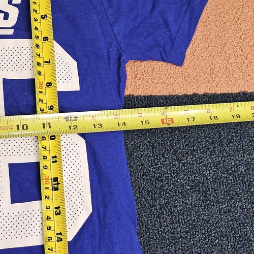 Distressed* Saquon Barkley New York Giants Youth T-Shirt Small Blue P8a - Picture 8 of 10
