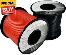 26 AWG Silicone Wire 400FT, Extra Flexible 26 Gauge Stranded Copper Wire, High T