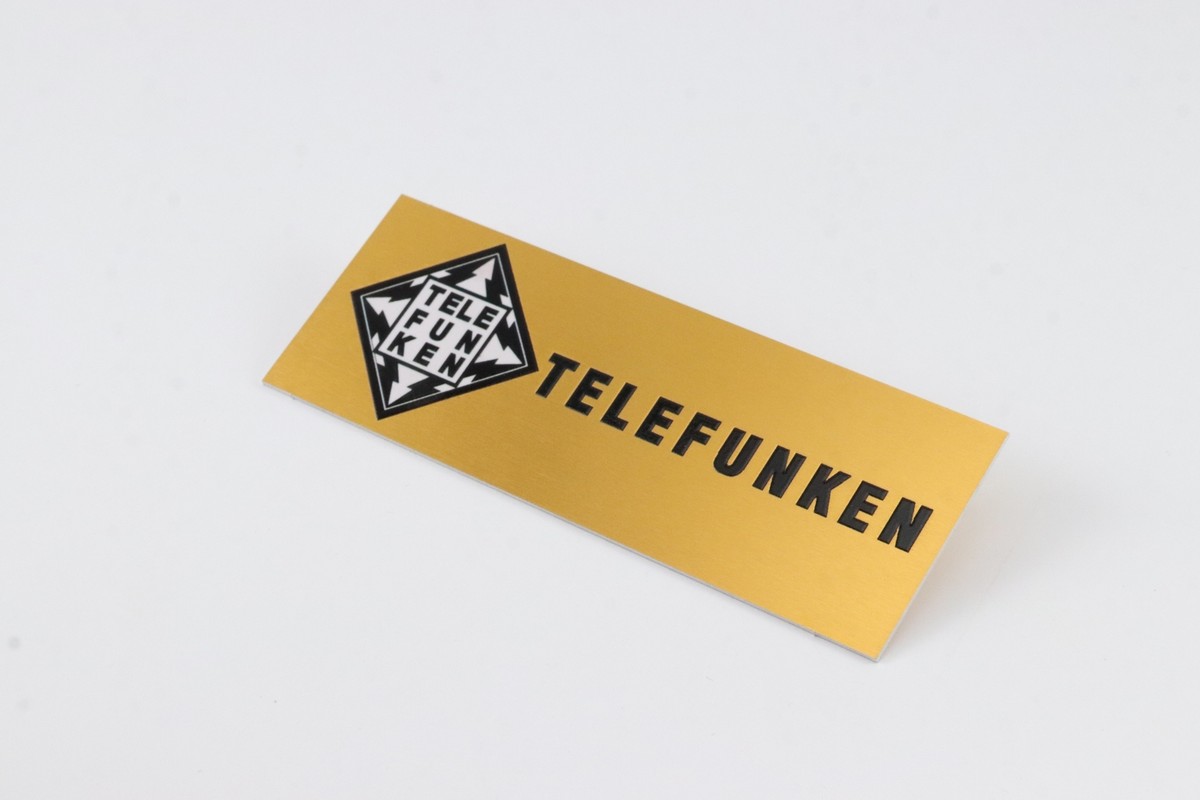 TELEFUNKEN Speaker Custom Made Aluminum Logo Badge 106mm(4.17