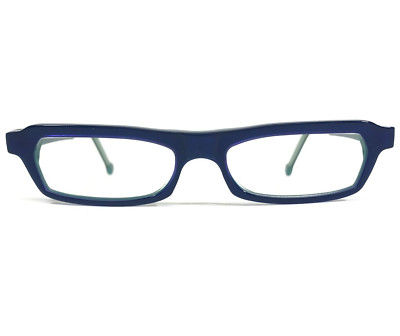 Vintage la Eyeworks Eyeglasses Frames BEEKO 904 Blue Green Rectangular 47-17-135