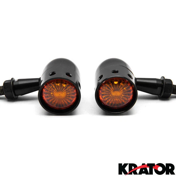 Luces de señalización de giro negras 2 piezas para Yamaha TX SR CS YX RD 350 400 500 650 750 Foto 3 de 4