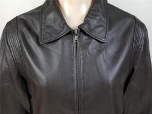 excelled collection leather coat