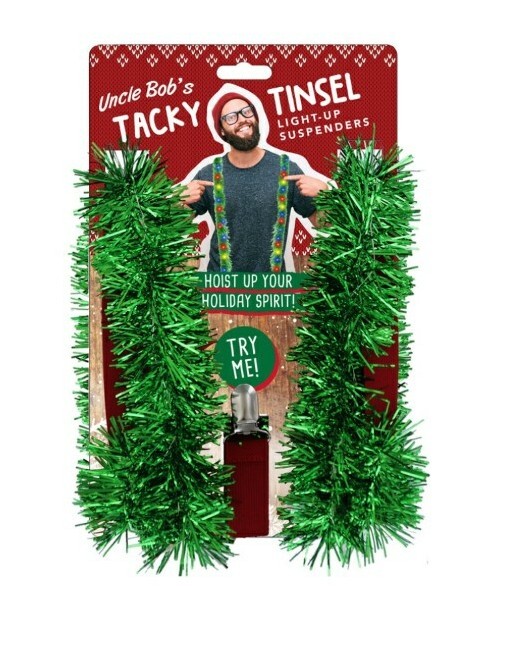 Uncle Bob's LED Light Up Tacky Tinsel Garland Christmas Holiday