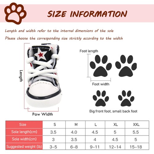 4pcs Pet Small Medium Dog Cat Boots Puppy Denim Sports Anti-slip Shoes Sneakers - Picture 4 of 13