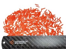Precision Cut Chopped Fiberglass Fiber Orange 3/8" Length Epoxy Resin Compatible
